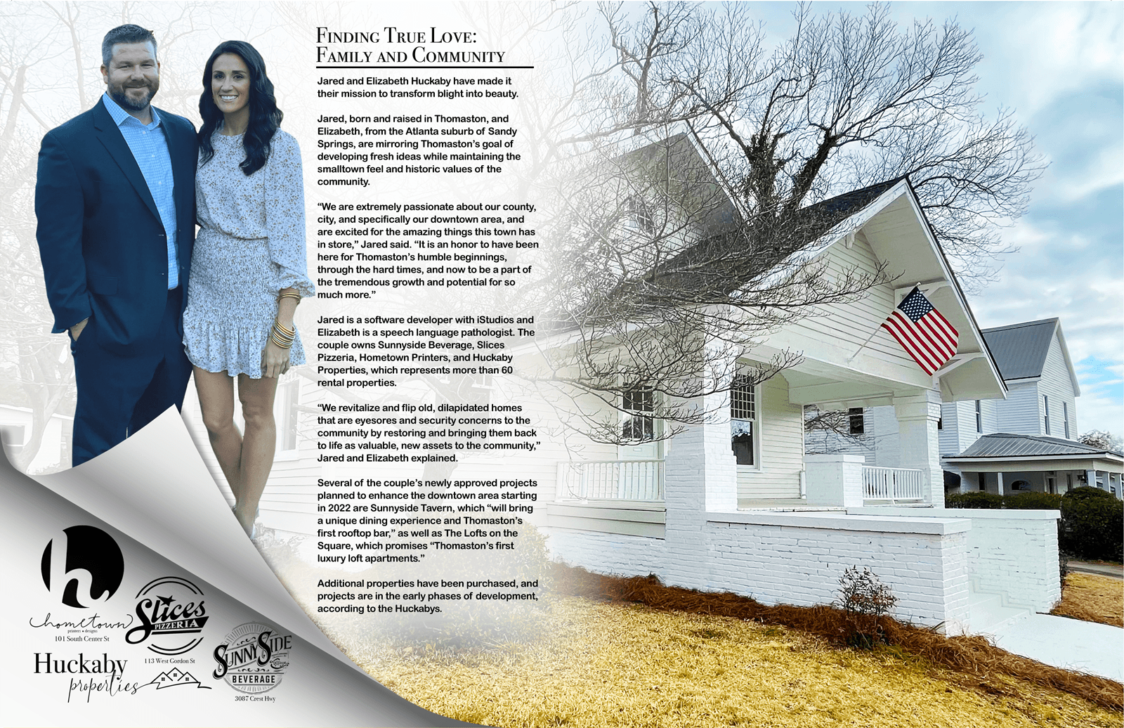Jared and Elizabeth Huckaby community feature